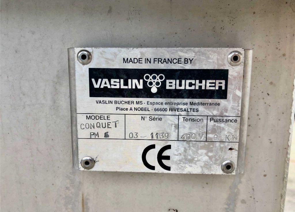 Sonstige Obsttechnik & Weinbautechnik des Typs Bucher | Conquet inox - Avec pompe à marc - 60 T/h, Gebrauchtmaschine in Monteux (Bild 9)